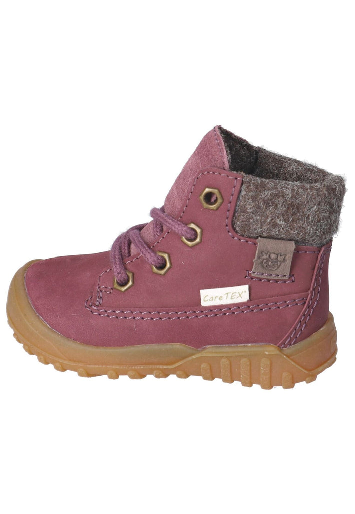 Stiefeletten Pepino Stiefelette Leder/Textil Pflaume Warmfutter