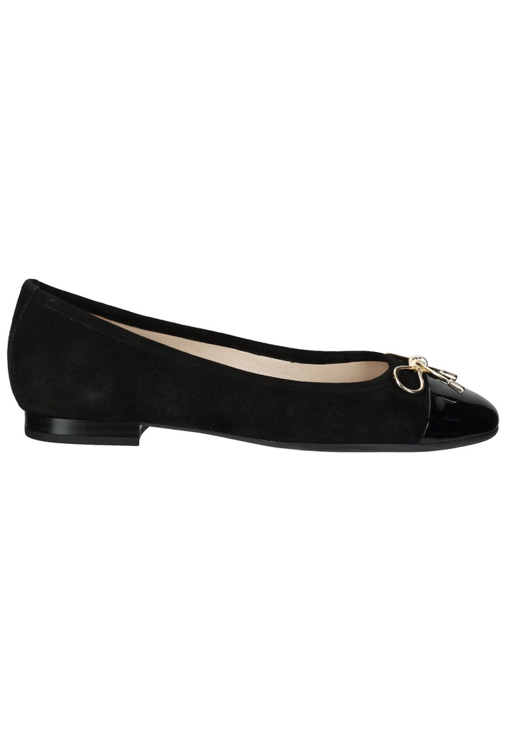 Peter Kaiser Ballerinas Veloursleder Schwarz Lack