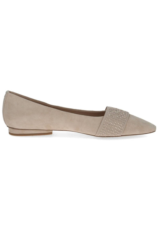 Peter Kaiser Ballerinas Veloursleder/Textil Sand