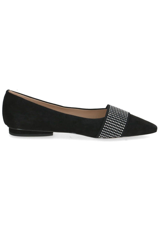 Peter Kaiser Ballerinas Veloursleder/Textil Schwarz