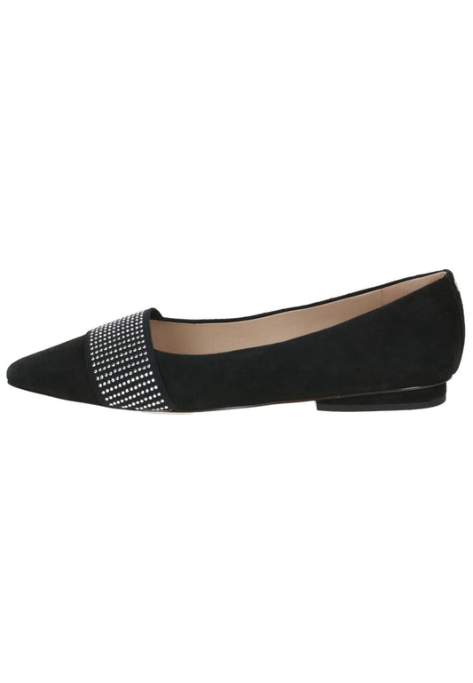 Peter Kaiser Ballerinas Veloursleder/Textil Schwarz