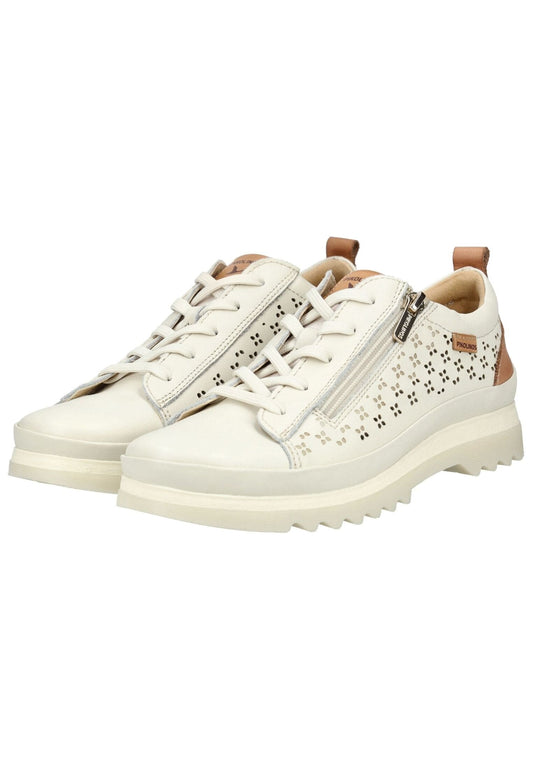 Pikolinos Halbschuhe Leder Weiß/Braun