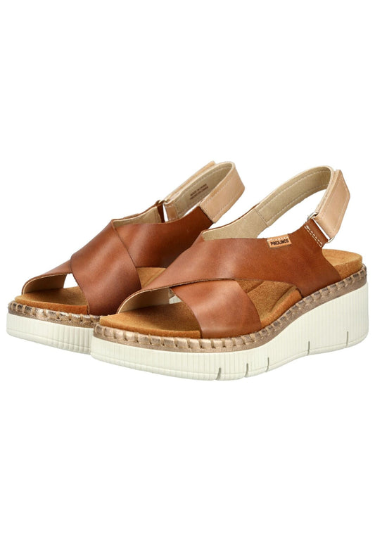 Pikolinos Sandalen Leder Braun/Weiß