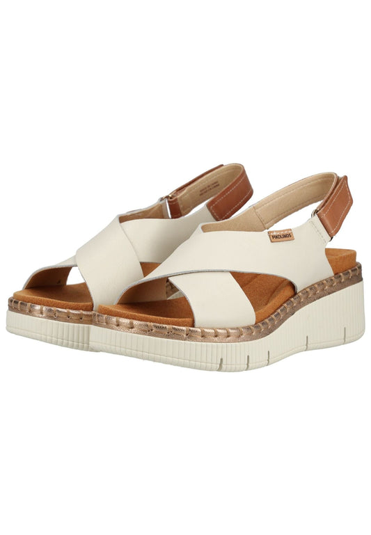 Pikolinos Sandalen Leder Weiß/Gold