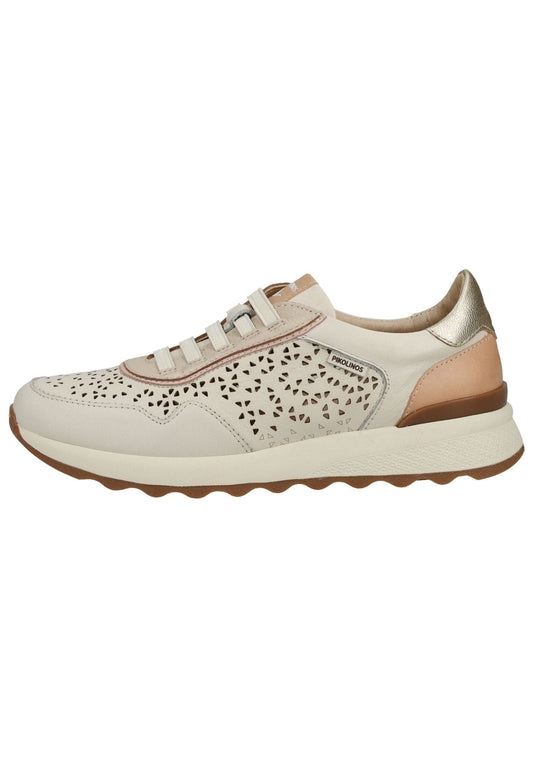 Pikolinos Slipper Leder Beige/Weiß