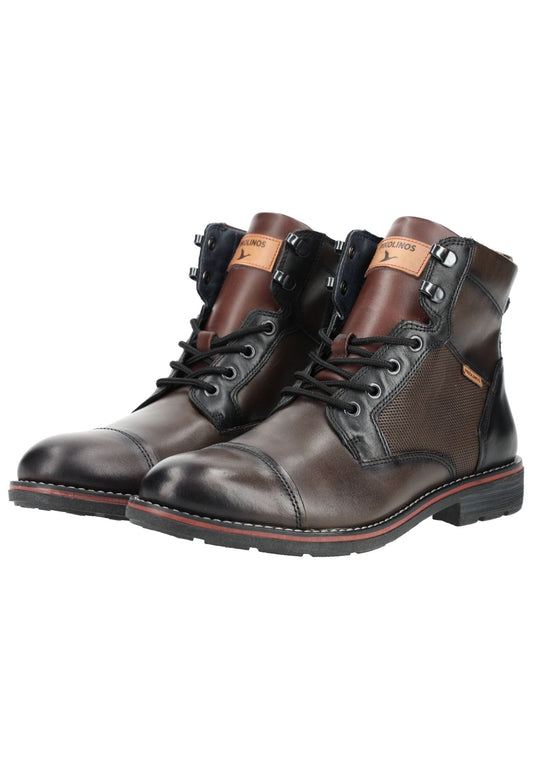 Pikolinos Stiefelette Leder Grün/Schwarz Warmfutter