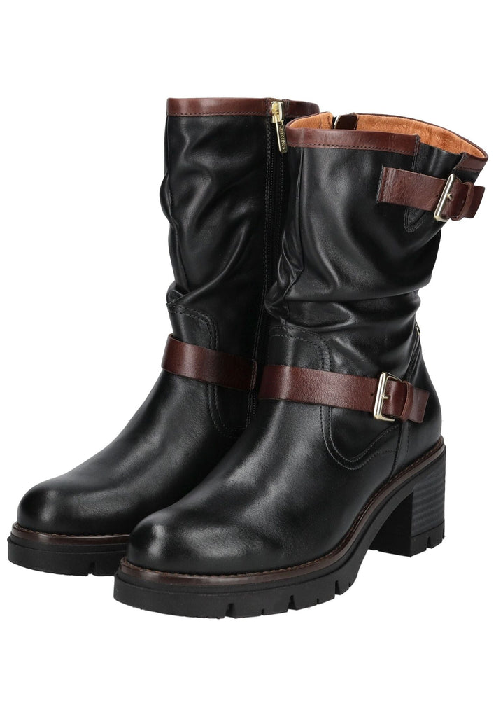 Pikolinos Stiefelette Leder Schwarz/Schwarz