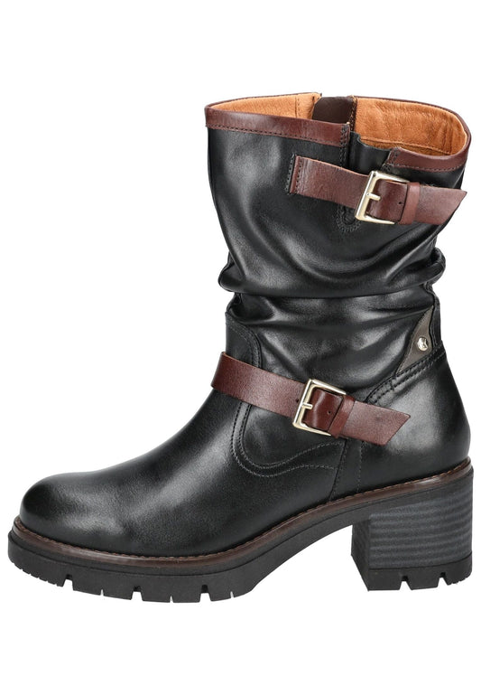 Pikolinos Stiefelette Leder Schwarz/Schwarz