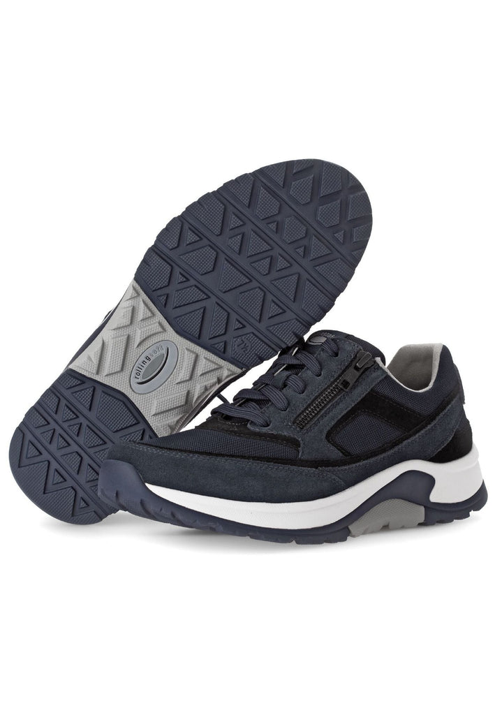 Pius Gabor Sneaker Leder/Textil Blau/Schwarz