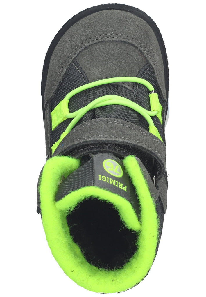 Primigi Sneaker Leder Grau/Gelb Warmfutter