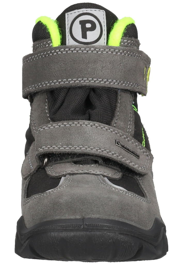 Primigi Sneaker Leder Grau/Schwarz Warmfutter