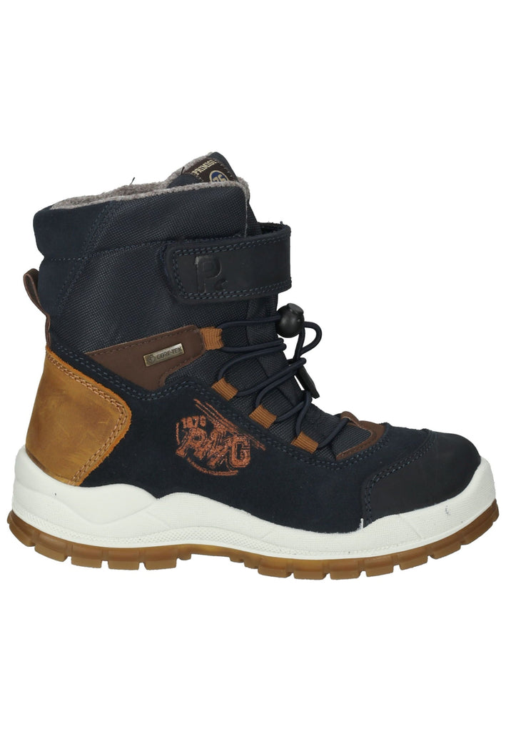 Primigi Stiefel Leder Blau/Braun Warmfutter