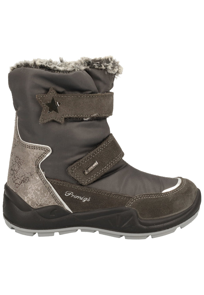 Primigi Stiefel Leder/Textil Grau Warmfutter