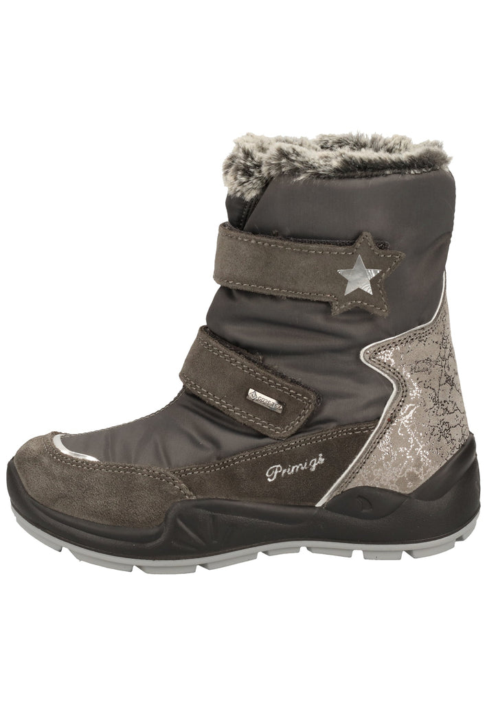 Primigi Stiefel Leder/Textil Grau Warmfutter