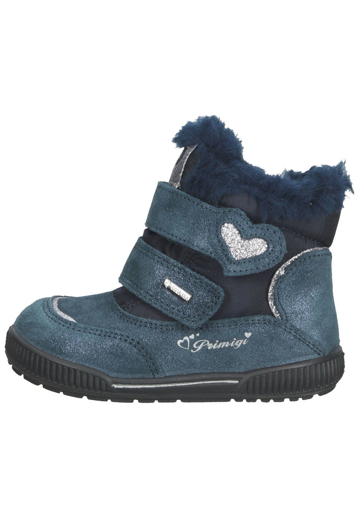Primigi Stiefel Leder/Textil Schwarz/Blau Warmfutter