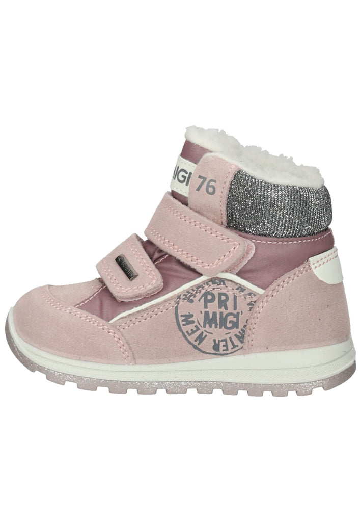 Primigi Stiefelette Leder Grau/Rosa Warmfutter