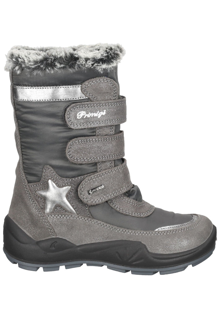 Primigi Stiefelette Leder Grau Warmfutter