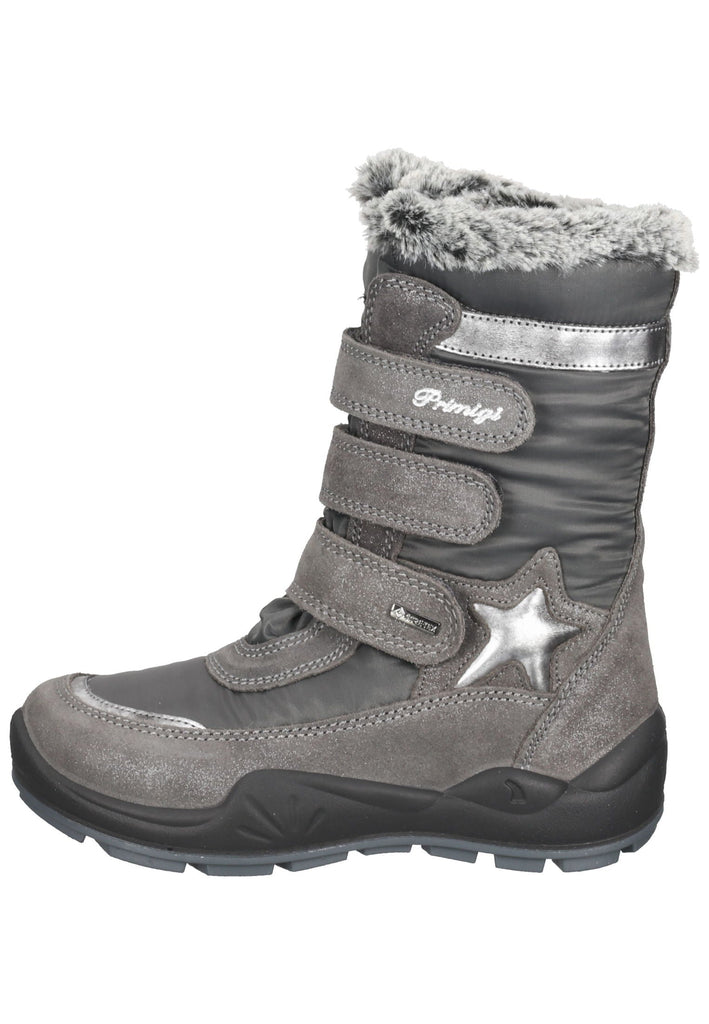 Primigi Stiefelette Leder Grau Warmfutter