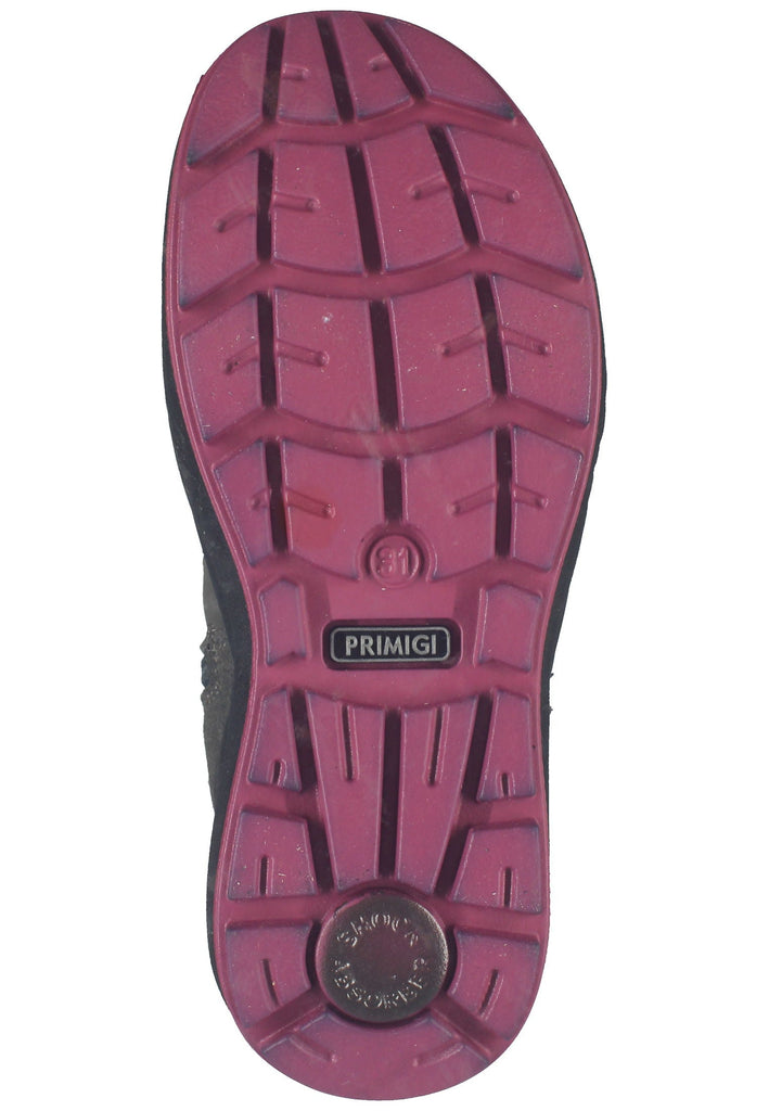 Primigi Stiefelette Lederimitat/Textil Grau/Rosa Warmfutter