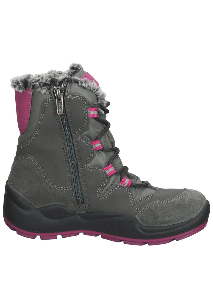 Primigi Stiefelette Lederimitat/Textil Grau/Rosa Warmfutter