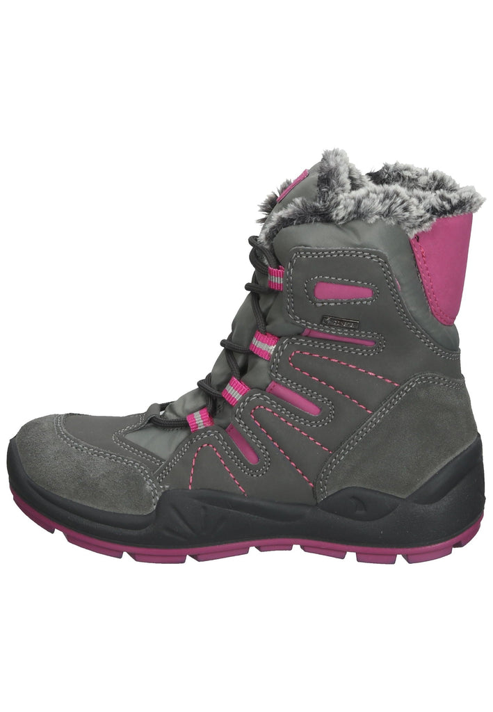 Primigi Stiefelette Lederimitat/Textil Grau/Rosa Warmfutter