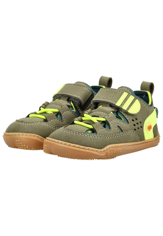 qnuffs Halbschuhe Lederimitat/Textil Oliv