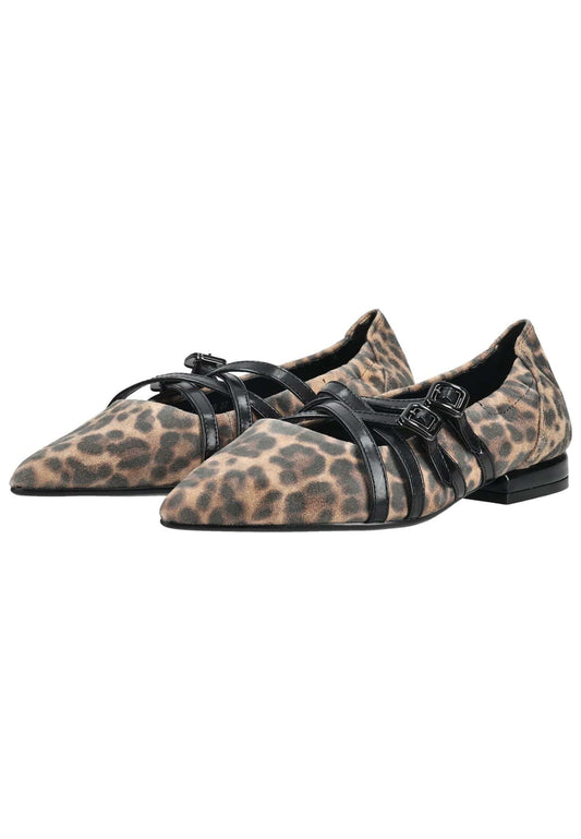 Regarde Le Ciel Ballerinas Leder Beige/Schwarz
