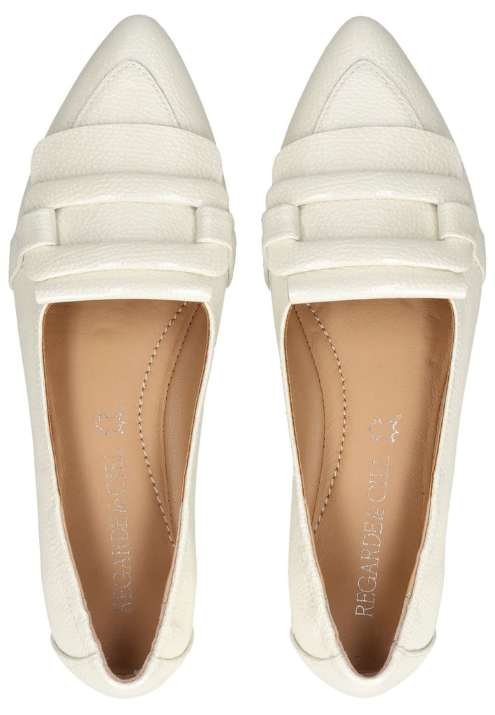 Regarde Le Ciel Ballerinas Leder Weiß