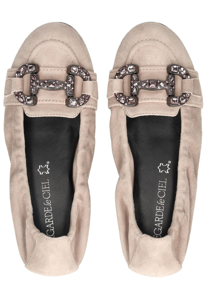Regarde Le Ciel Ballerinas Veloursleder Beige
