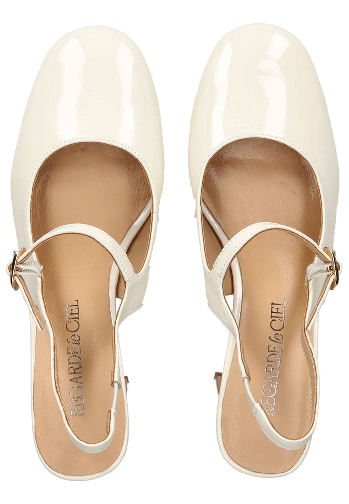 Regarde Le Ciel Pumps Leder Weiß Lack