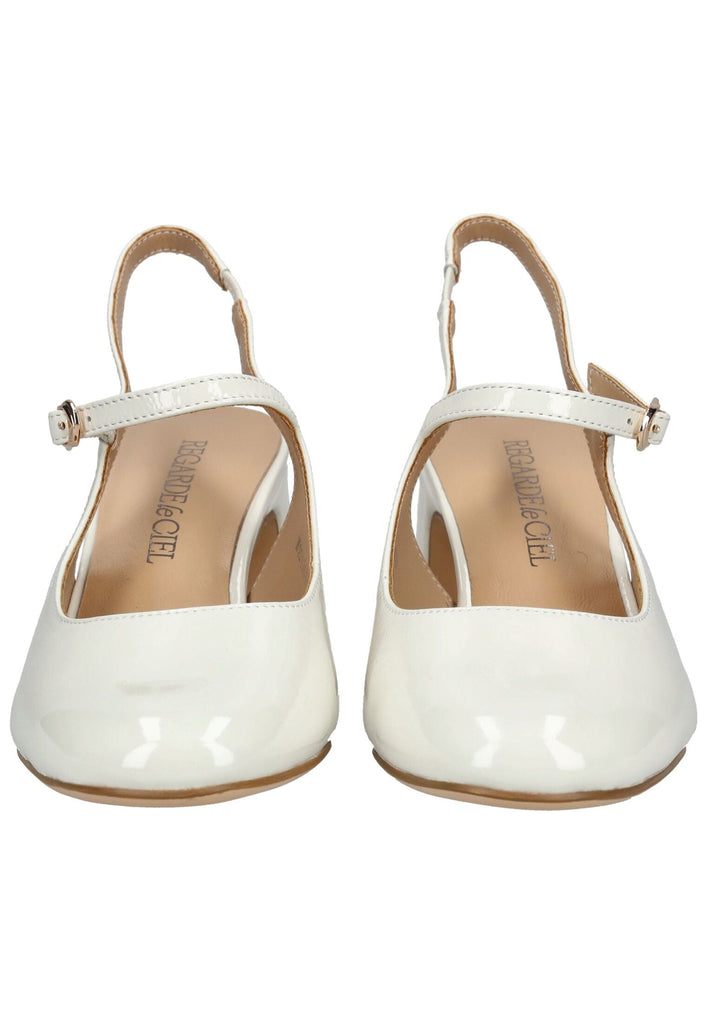 Regarde Le Ciel Pumps Leder Weiß Lack