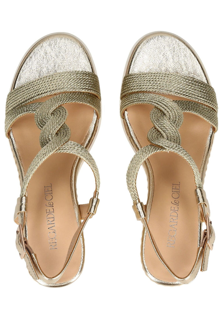 Regarde Le Ciel Sandalen Leder/Textil Gold