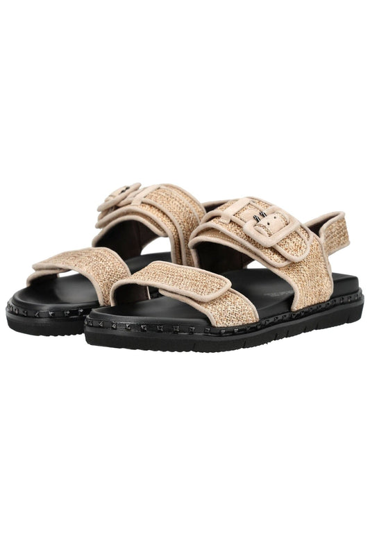 Regarde Le Ciel Sandalen Leder/Textil Schwarz/Braun
