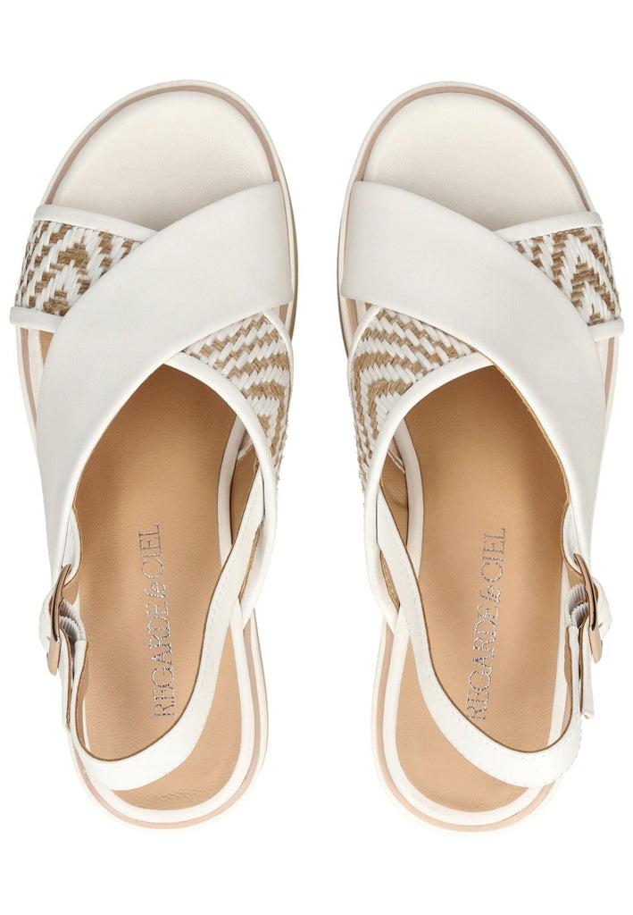 Regarde Le Ciel Sandalen Leder/Textil Weiß