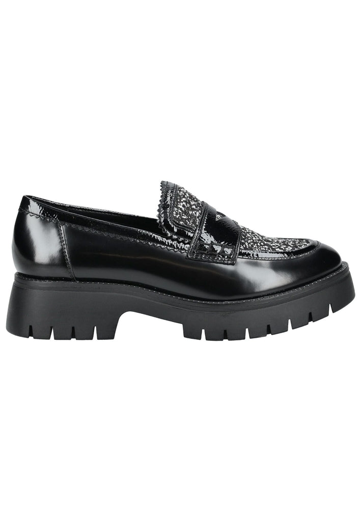 Regarde Le Ciel Slipper Leder Schwarz