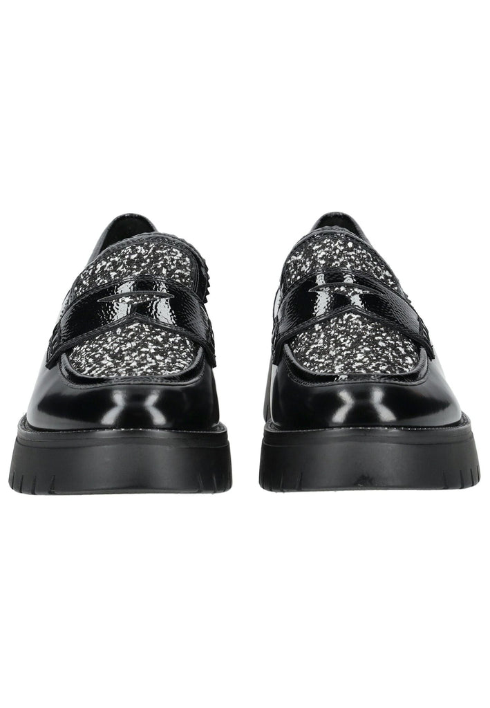 Regarde Le Ciel Slipper Leder Schwarz