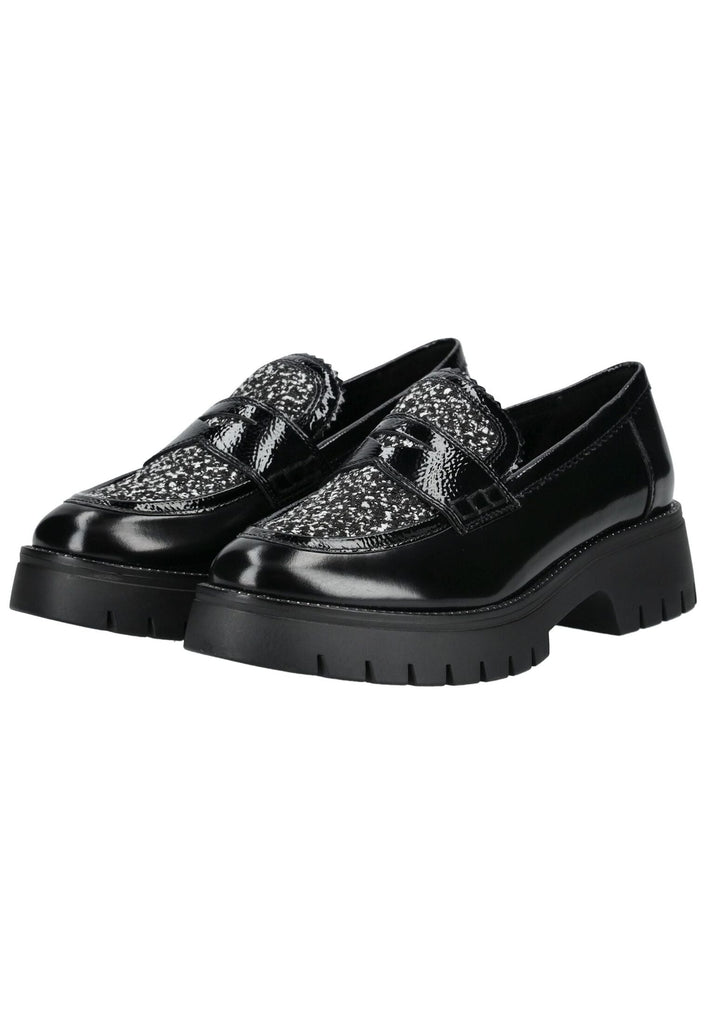 Regarde Le Ciel Slipper Leder Schwarz