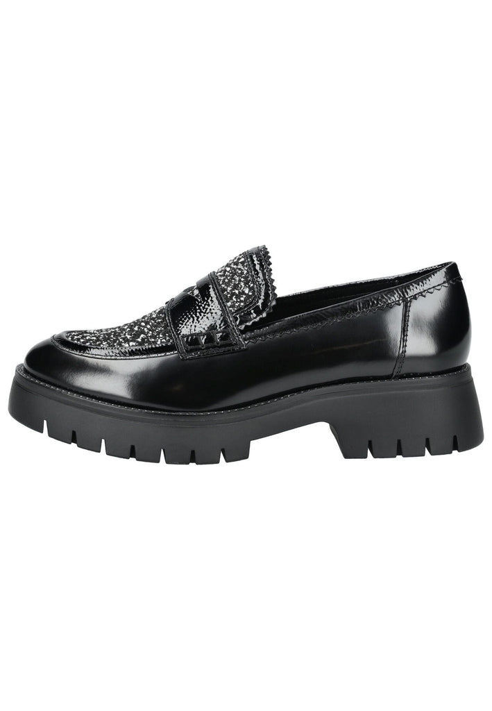 Regarde Le Ciel Slipper Leder Schwarz