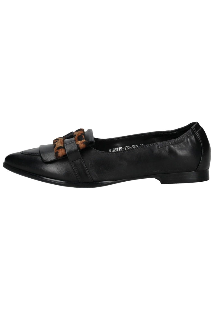Regarde Le Ciel Slipper Leder Schwarz