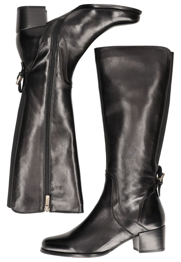 Regarde Le Ciel Stiefel Leder Schwarz Warmfutter