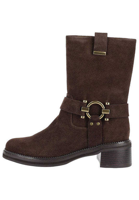 Regarde Le Ciel Stiefelette Veloursleder Mittelbraun Warmfutter
