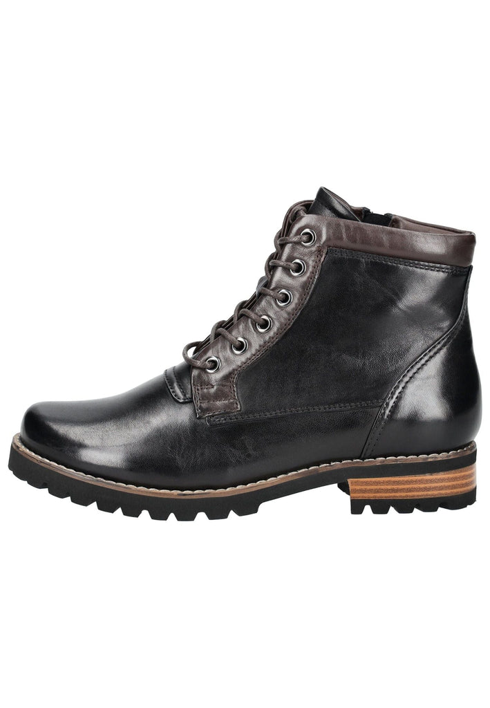 Stiefeletten Regarde Le Ciel Stiefelette Leder Schwarz Warmfutter
