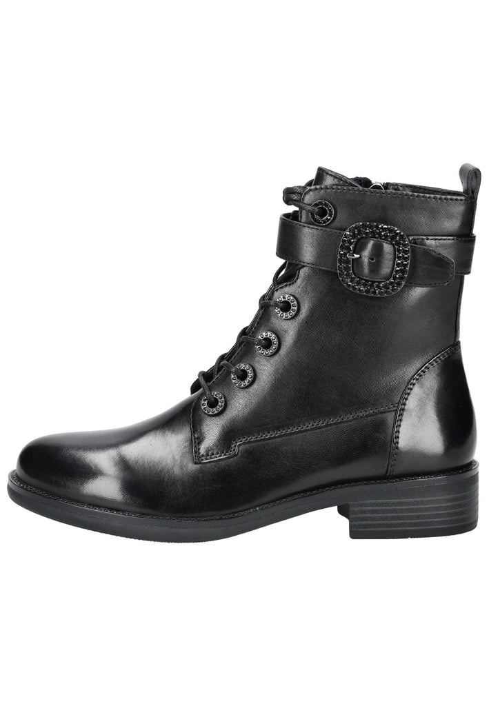 Stiefeletten Regarde Le Ciel Stiefelette Leder Schwarz Warmfutter