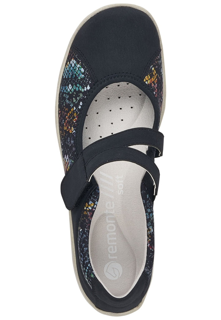 Remonte Ballerinas Leder Blau/Multi