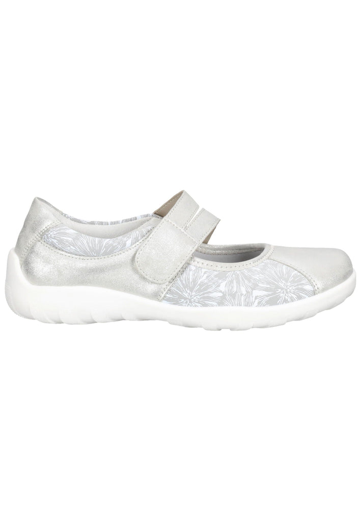 Remonte Ballerinas Lederimitat/Textil Weiß/Silber