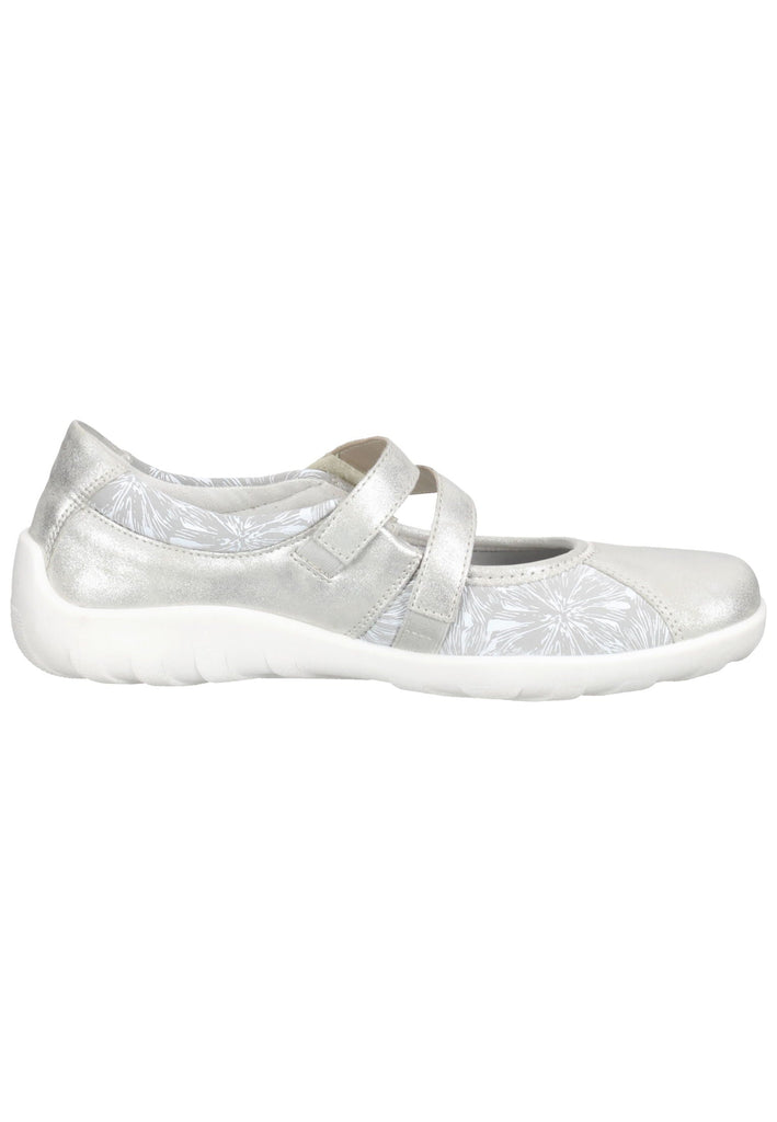 Remonte Ballerinas Lederimitat/Textil Weiß/Silber