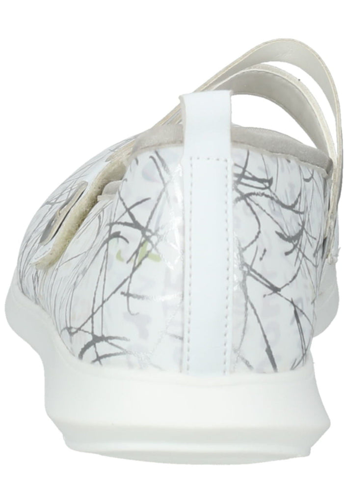 Remonte Ballerinas Lederimitat Weiß/Silber