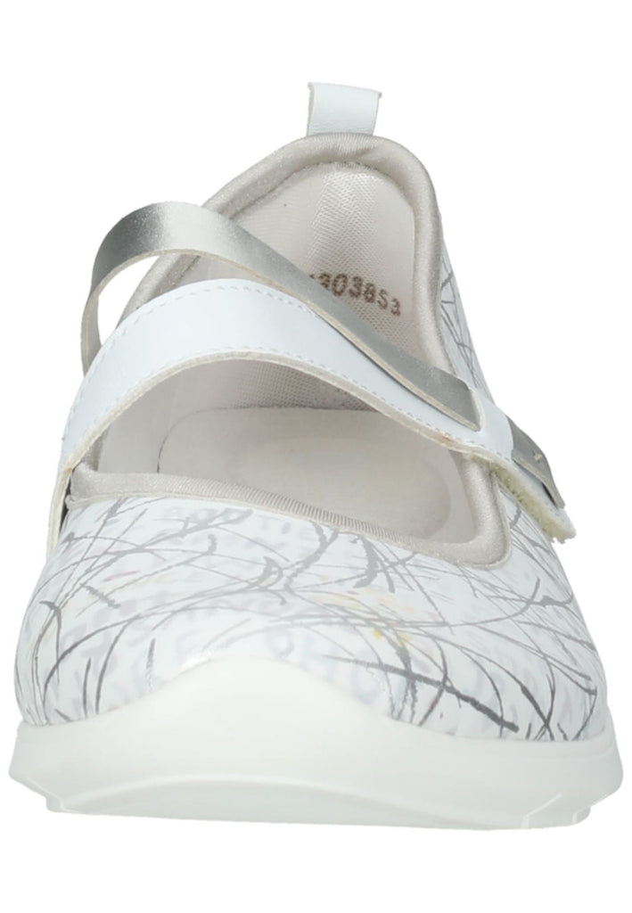 Remonte Ballerinas Lederimitat Weiß/Silber