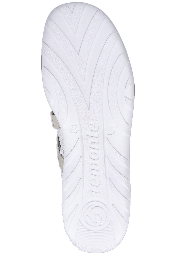 Remonte Ballerinas Lederimitat Weiß/Silber