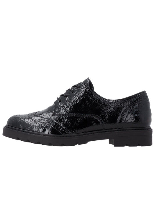 Remonte Halbschuhe Lederimitat Schwarz